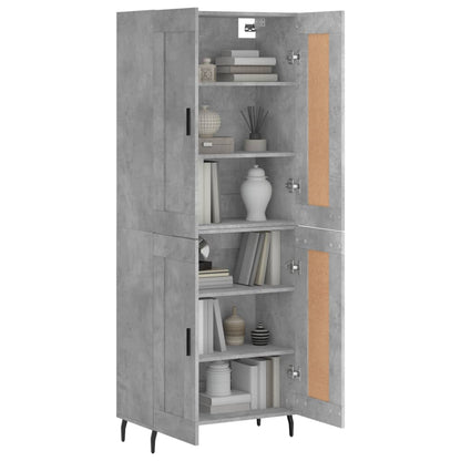 Credenza Grigio Cemento 69,5x34x180 cm in Legno Multistrato - homemem39