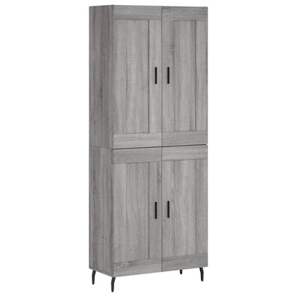 Credenza Grigio Sonoma 69,5x34x180 cm in Legno Multistrato - homemem39
