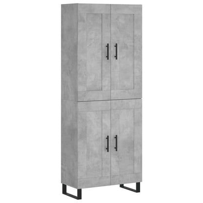 Credenza Grigio Cemento 69,5x34x180 cm in Legno Multistrato - homemem39