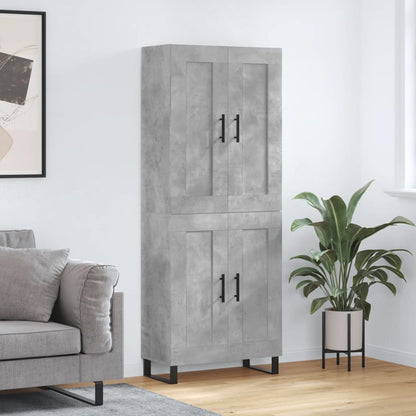 Credenza Grigio Cemento 69,5x34x180 cm in Legno Multistrato - homemem39