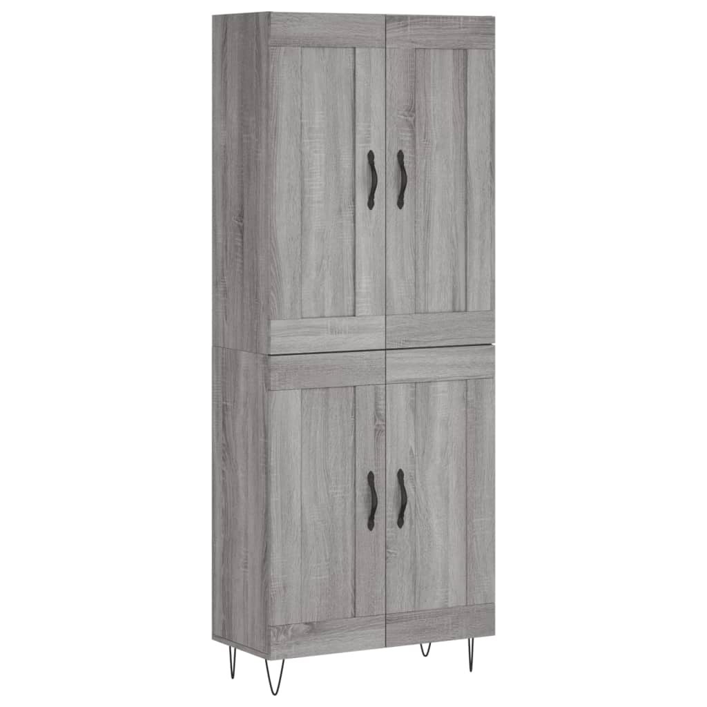 Credenza Grigio Sonoma 69,5x34x180 cm in Legno Multistrato - homemem39