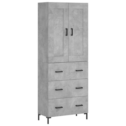 Credenza Grigio Cemento 69,5x34x180 cm in Legno Multistrato - homemem39