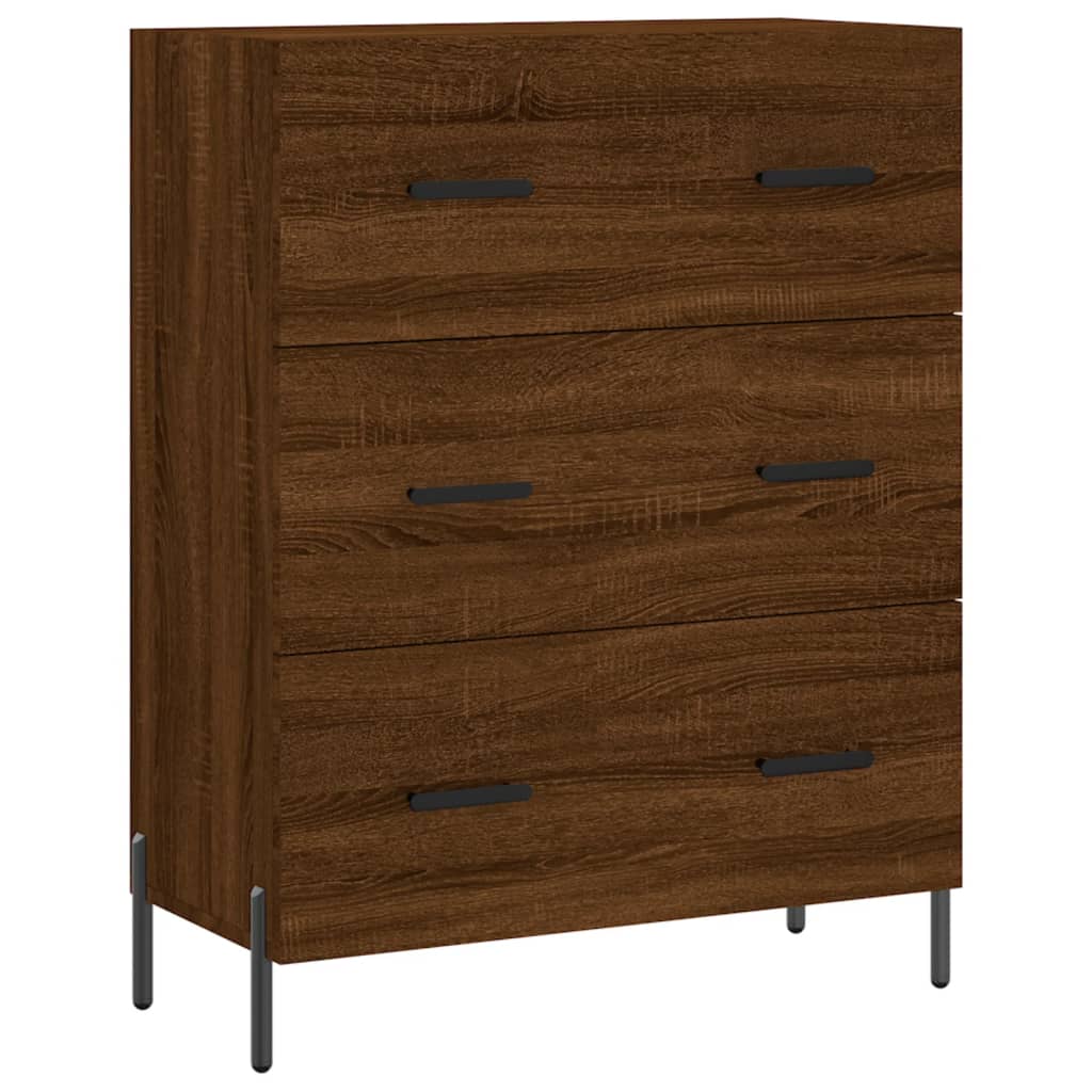 Credenza Rovere Marrone 69,5x34x180 cm in Legno Multistrato - homemem39
