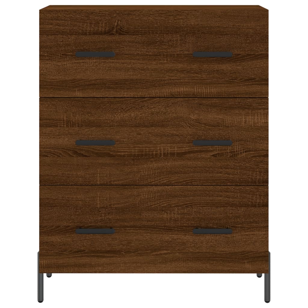 Credenza Rovere Marrone 69,5x34x180 cm in Legno Multistrato - homemem39