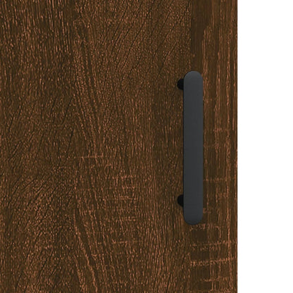 Credenza Rovere Marrone 69,5x34x180 cm in Legno Multistrato - homemem39