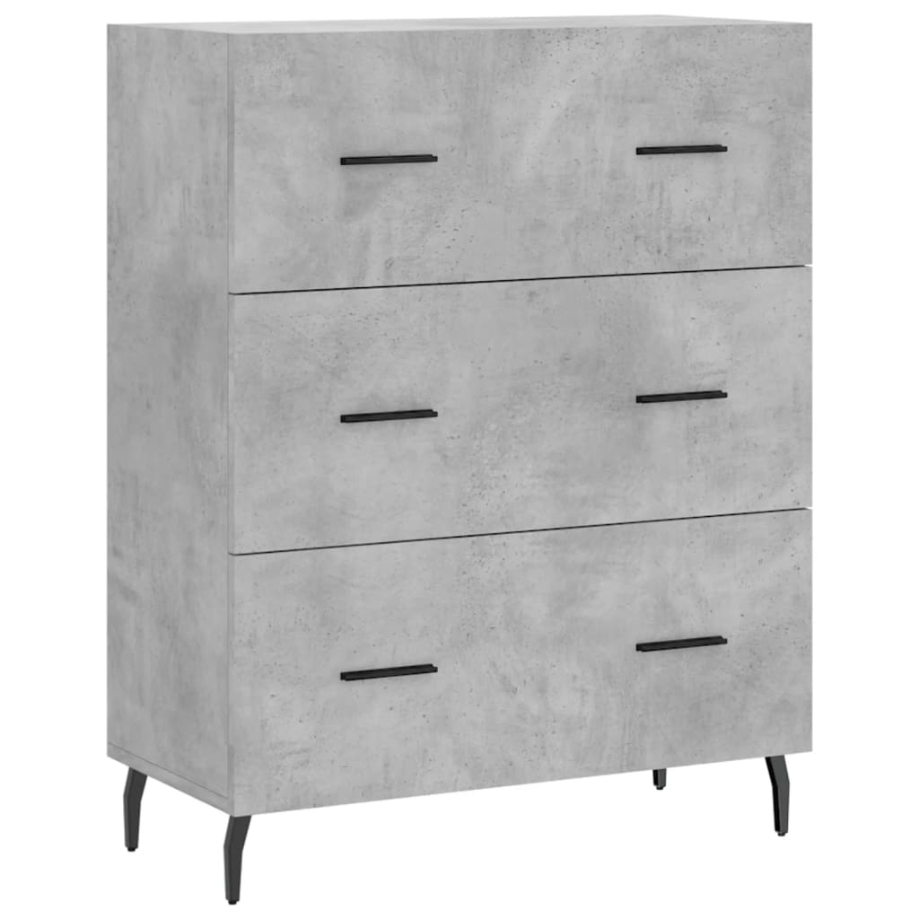 Credenza Grigio Cemento 69,5x34x180 cm in Legno Multistrato | homemem39