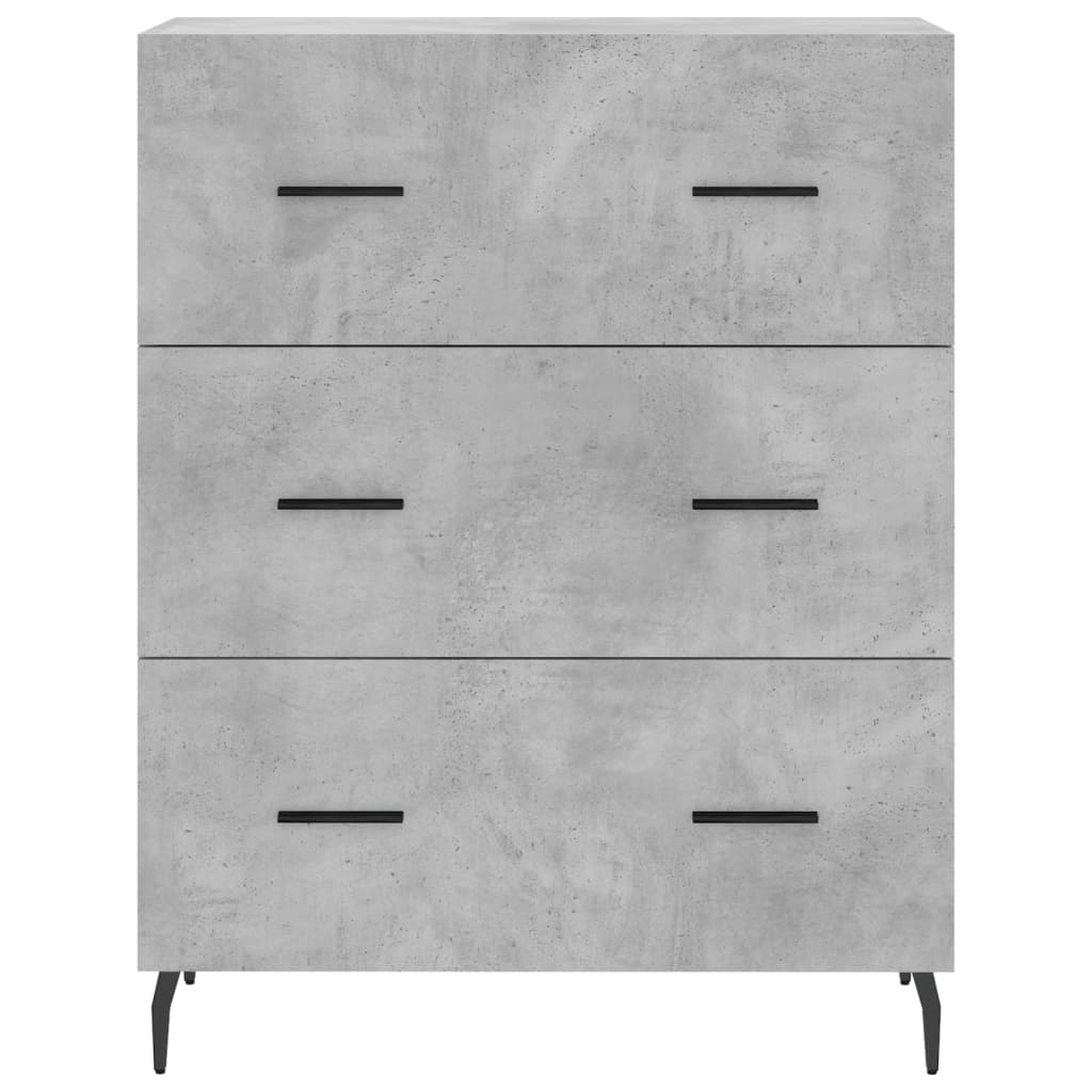 Credenza Grigio Cemento 69,5x34x180 cm in Legno Multistrato | homemem39
