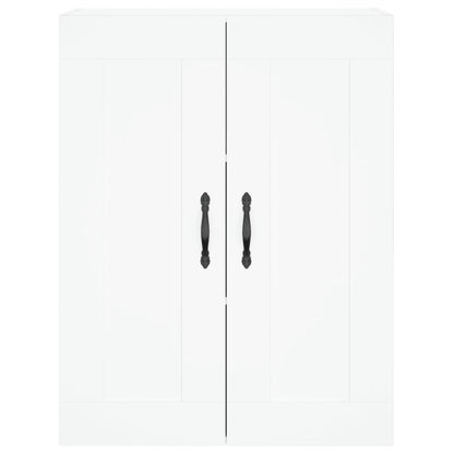 Credenza Bianca 69,5x34x180 cm in Legno Multistrato