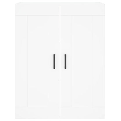 Credenza Bianca 69,5x34x180 cm in Legno Multistrato