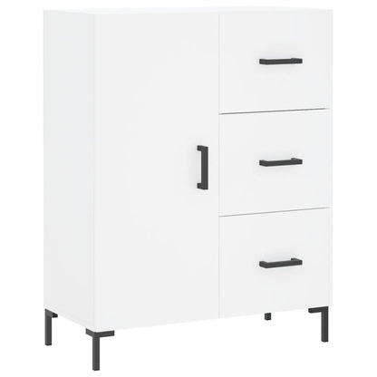 Credenza Bianca 69,5x34x180 cm in Legno Multistrato