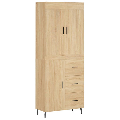 Credenza Rovere Sonoma 69,5x34x180 cm in Legno Multistrato - homemem39