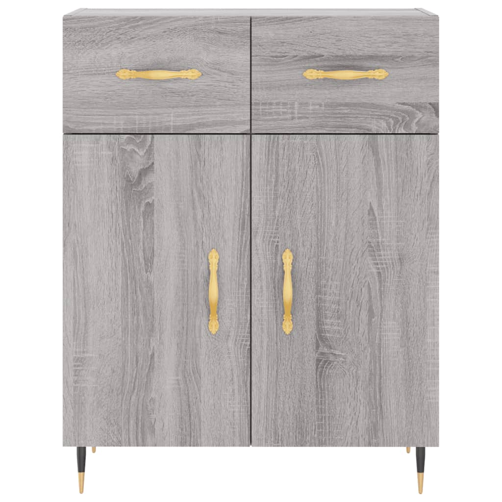 Credenza Grigio Sonoma 69,5x34x180 cm in Legno Multistrato - homemem39