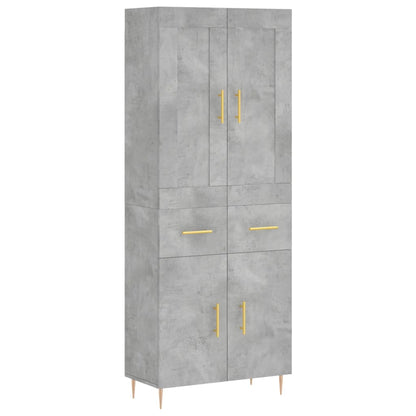 Credenza Grigio Cemento 69,5x34x180 cm in Legno Multistrato - homemem39