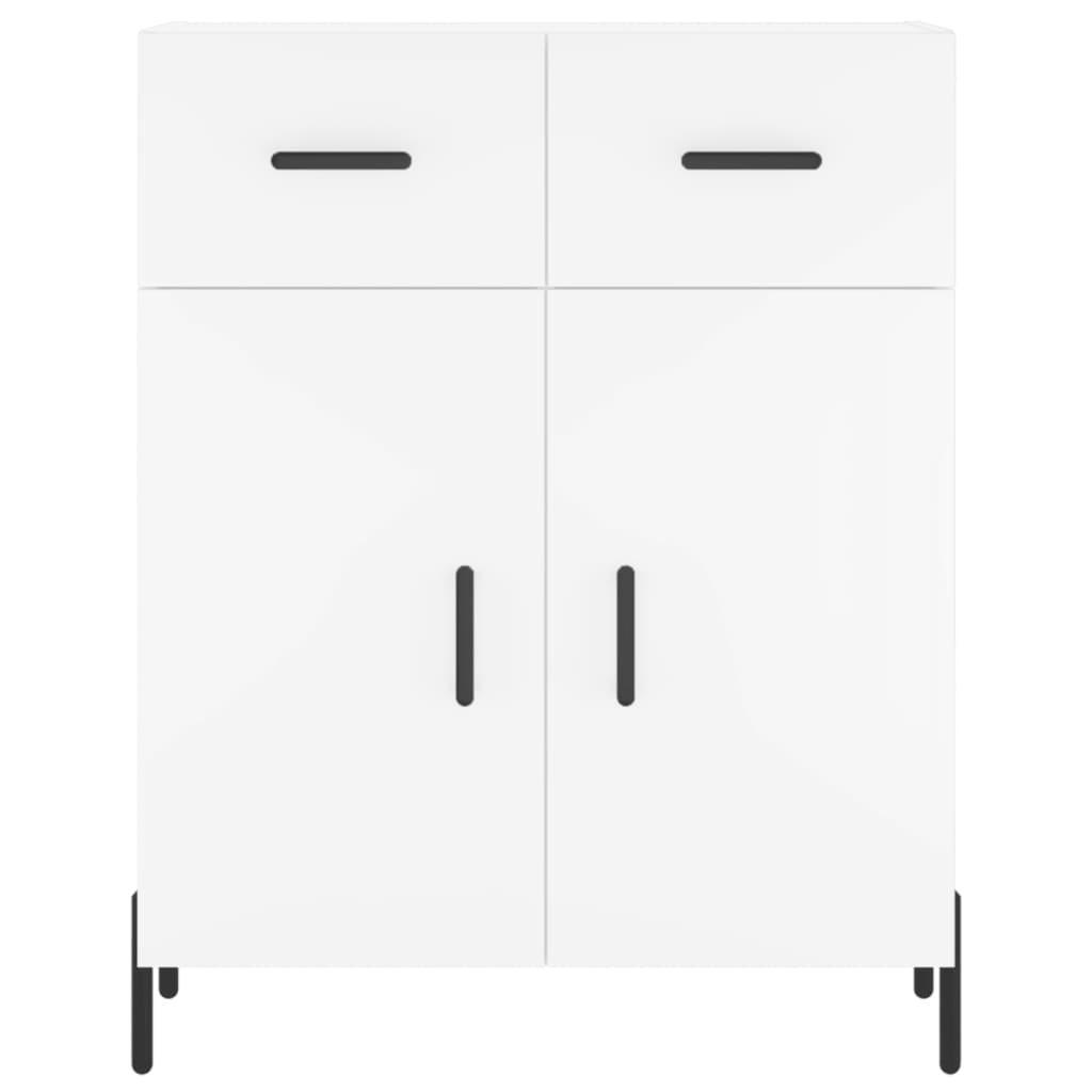Credenza Bianca 69,5x34x180 cm in Legno Multistrato