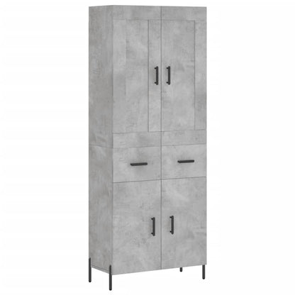 Credenza Grigio Cemento 69,5x34x180 cm in Legno Multistrato - homemem39