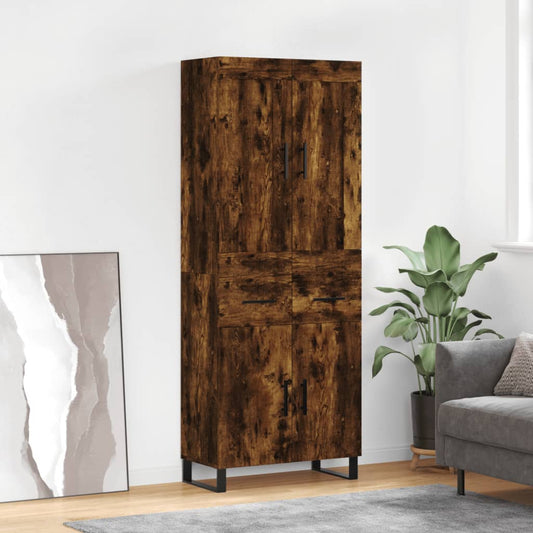 Credenza Rovere Fumo  69,5x34x180 cm in Legno Multistrato - homemem39
