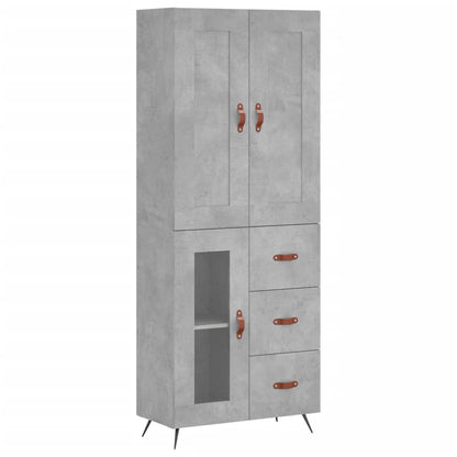 Credenza Grigio Cemento 69,5x34x180 cm in Legno Multistrato - homemem39