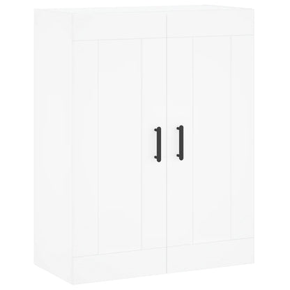 Credenza Bianca 69,5x34x180 cm in Legno Multistrato