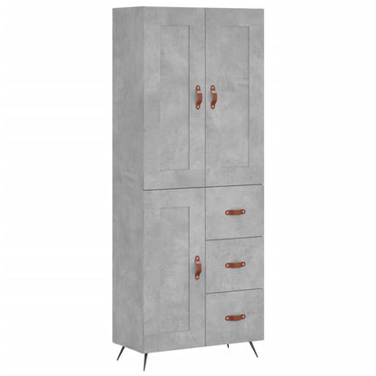 Credenza Grigio Cemento 69,5x34x180 cm in Legno Multistrato - homemem39