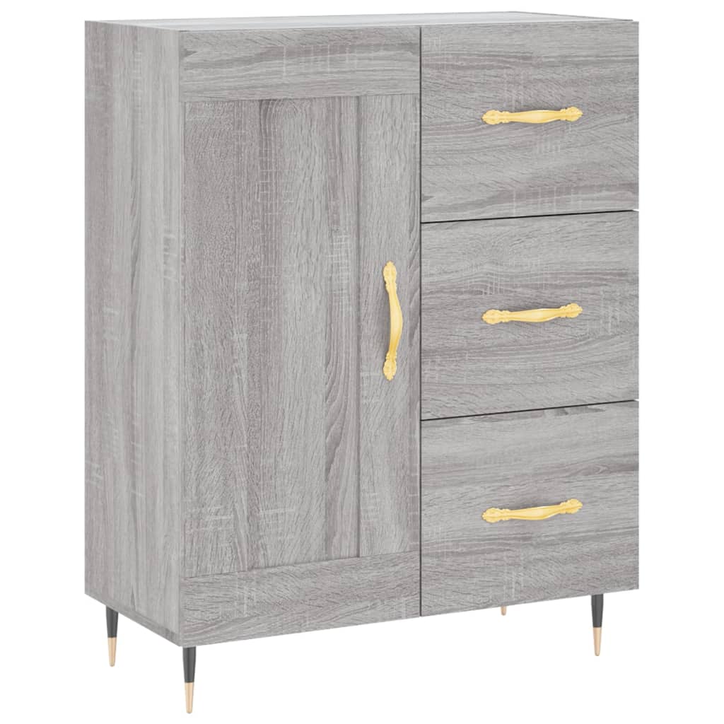 Credenza Grigio Sonoma 69,5x34x180 cm in Legno Multistrato - homemem39