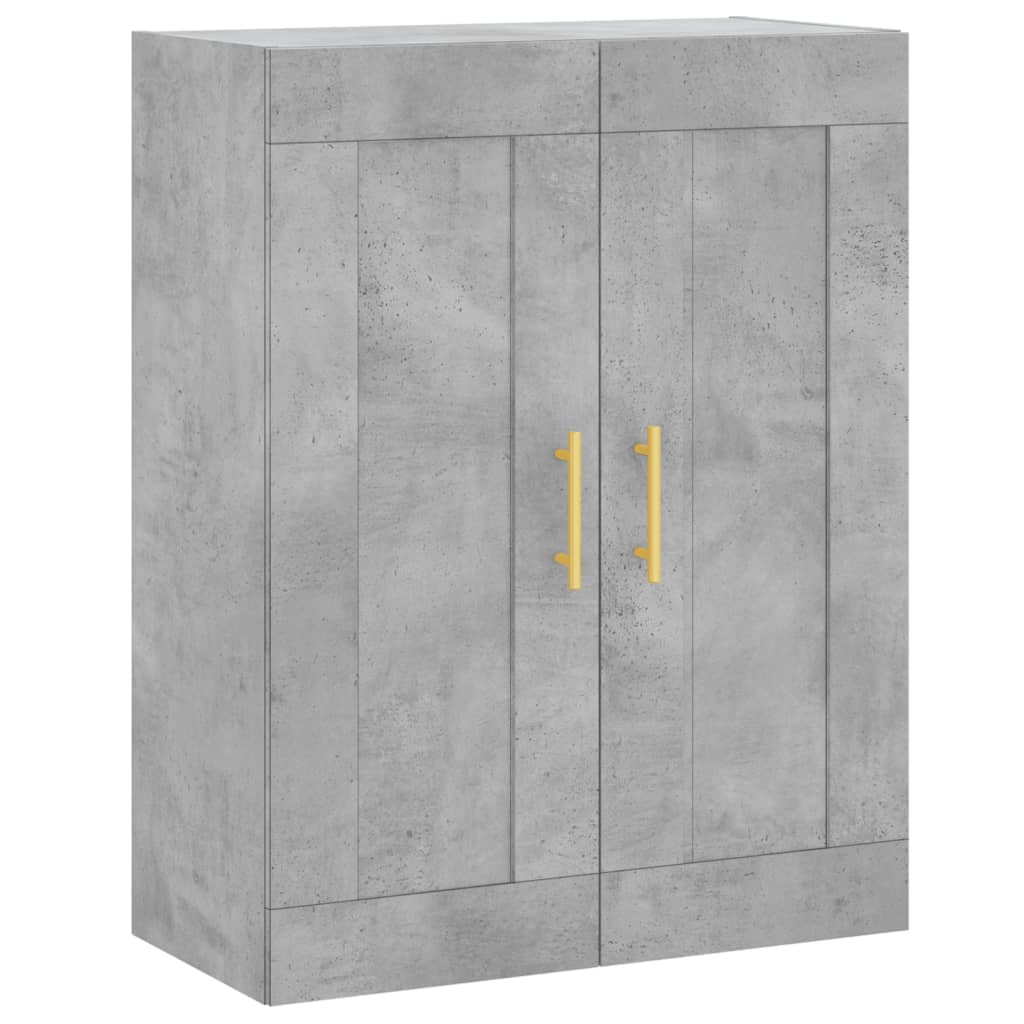 Credenza Grigio Cemento 69,5x34x180 cm in Legno Multistrato - homemem39