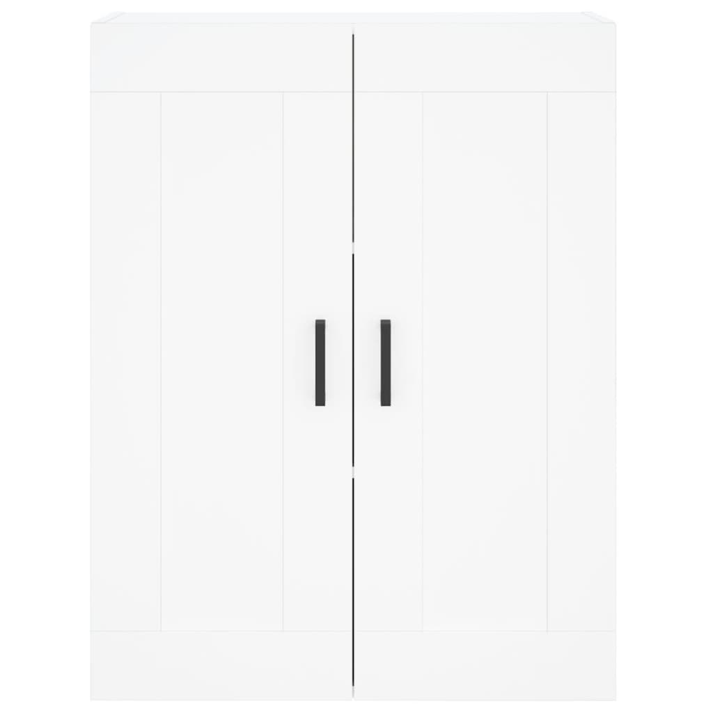 Credenza Bianca 69,5x34x180 cm in Legno Multistrato