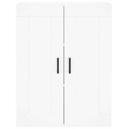 Credenza Bianca 69,5x34x180 cm in Legno Multistrato