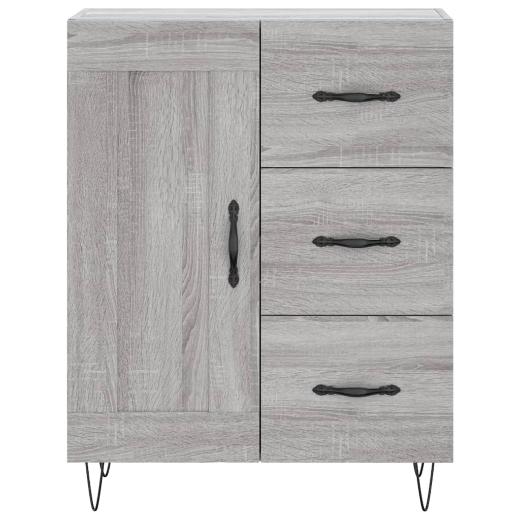 Credenza Grigio Sonoma 69,5x34x180 cm in Legno Multistrato - homemem39