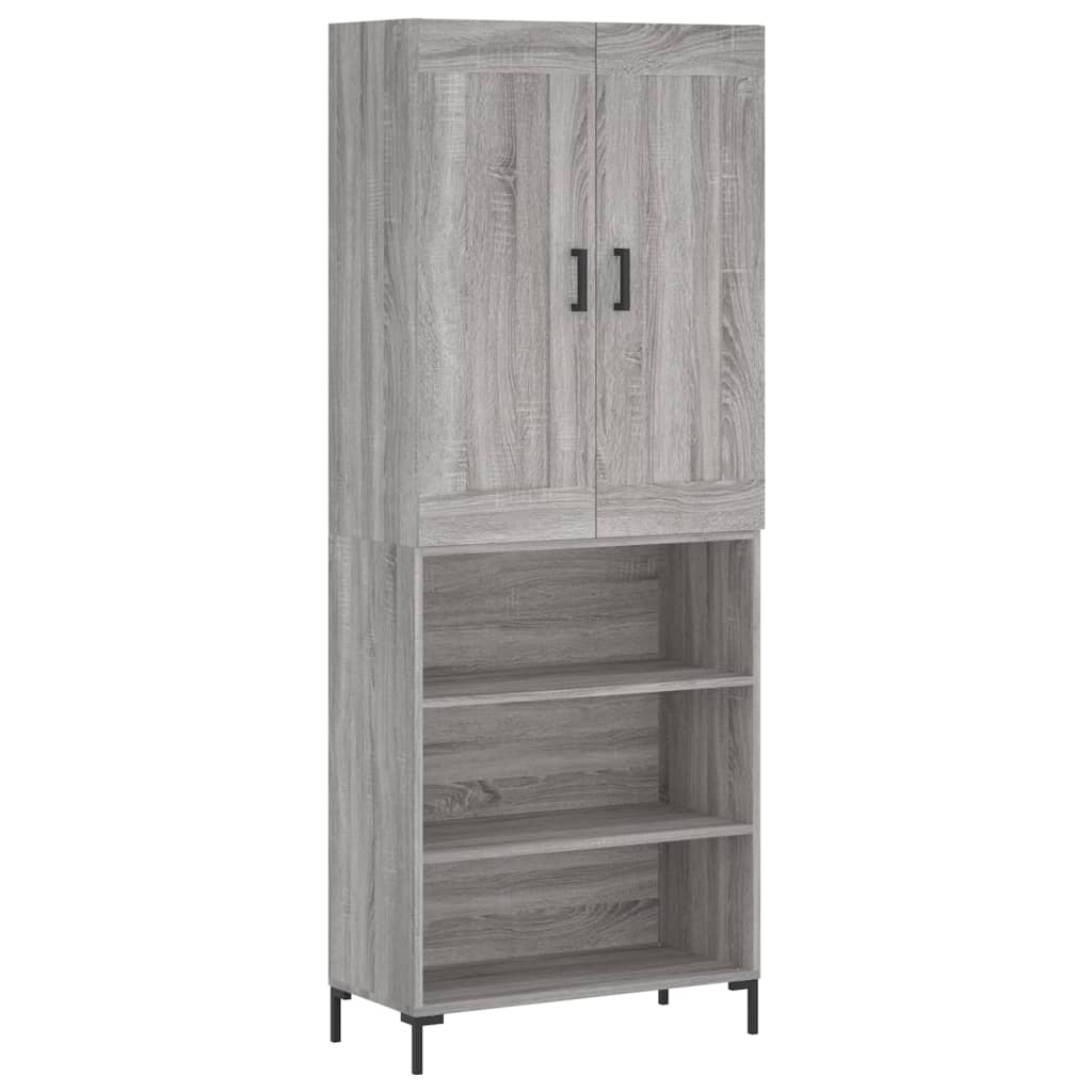 Credenza Grigio Sonoma 69,5x34x180 cm in Legno Multistrato - homemem39