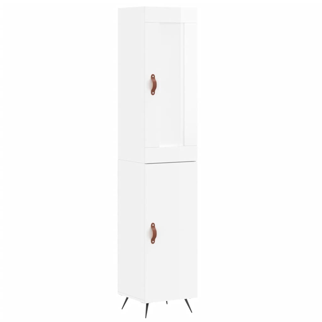 Credenza 34,5x34x180 cm in Legno Multistrato Bianco Lucido - homemem39