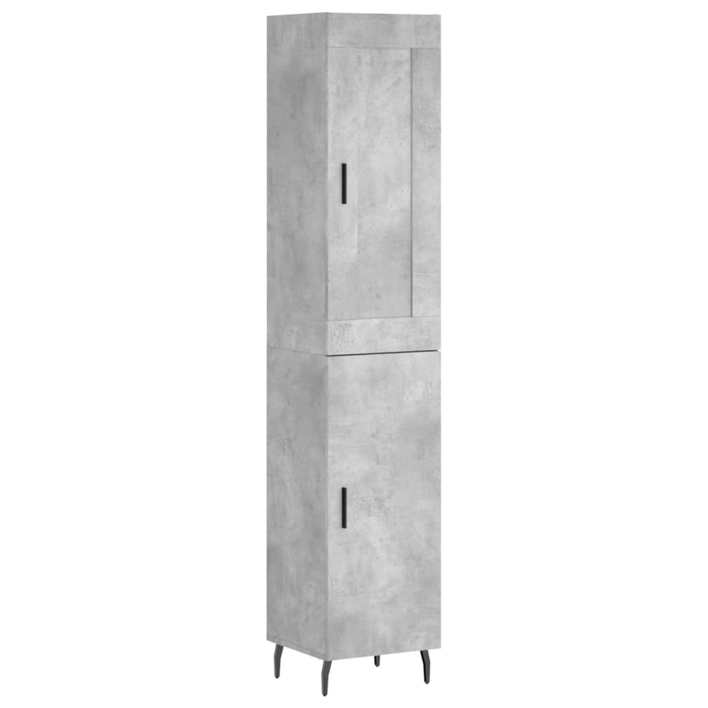 Credenza Grigio Cemento 34,5x34x180 cm in Legno Multistrato - homemem39