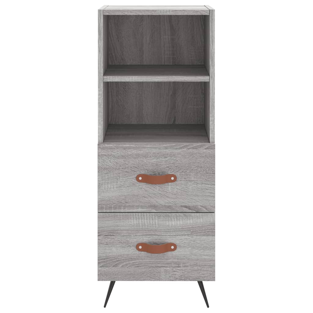 Credenza Grigio Sonoma 34,5x34x180 cm in Legno Multistrato