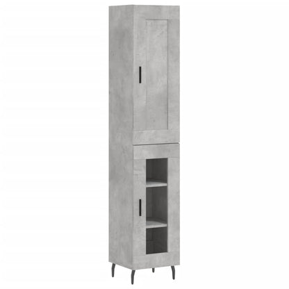 Credenza Grigio Cemento 34,5x34x180 cm in Legno Multistrato - homemem39