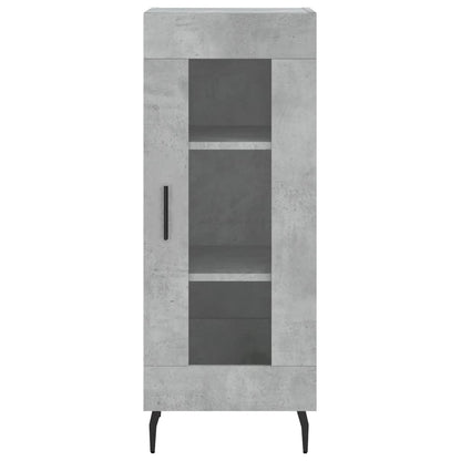 Credenza Grigio Cemento 34,5x34x180 cm in Legno Multistrato