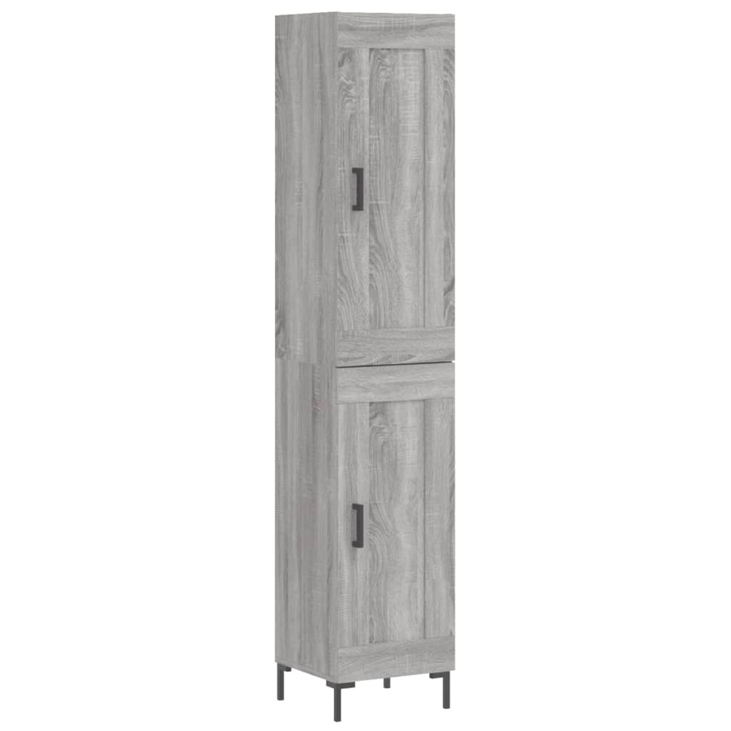 Credenza Grigio Sonoma 34,5x34x180 cm in Legno Multistrato - homemem39