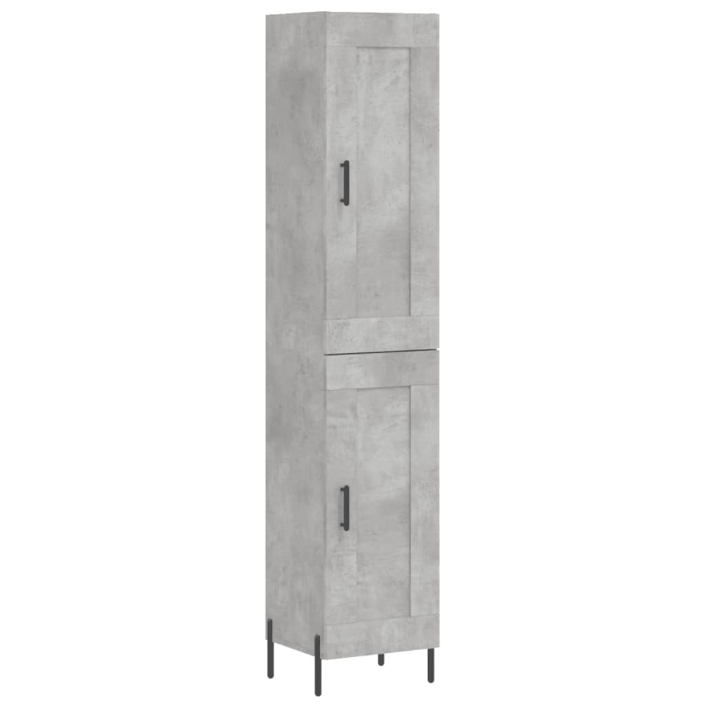 Credenza Grigio Cemento 34,5x34x180 cm in Legno Multistrato - homemem39