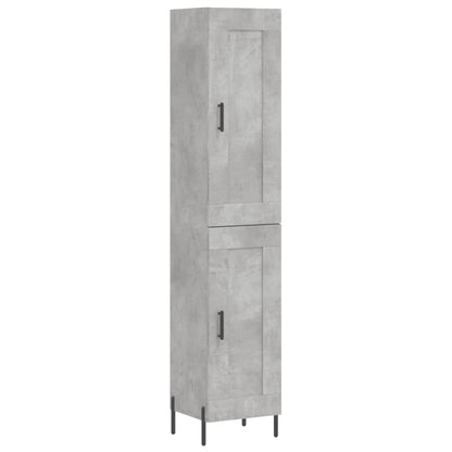 Credenza Grigio Cemento 34,5x34x180 cm in Legno Multistrato - homemem39