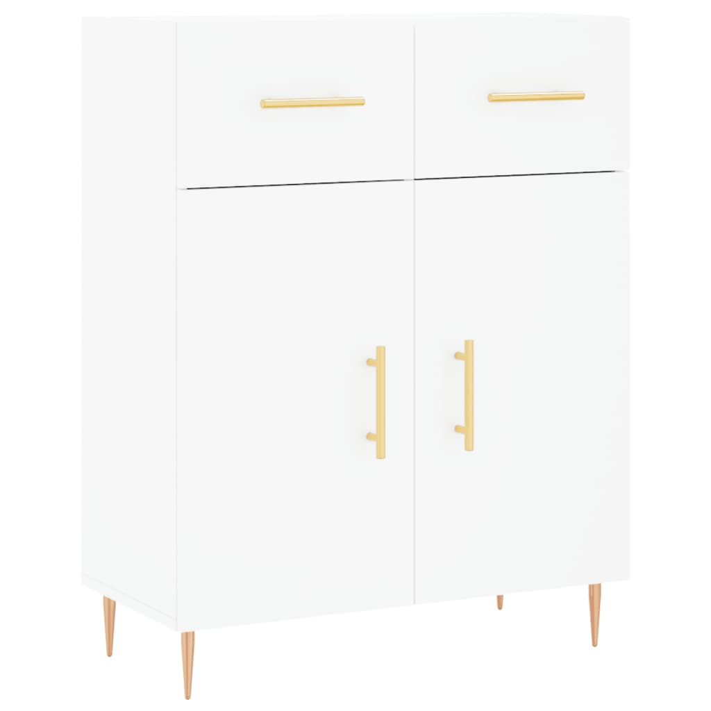 Credenza Bianca 69,5x34x180 cm in Legno Multistrato - homemem39