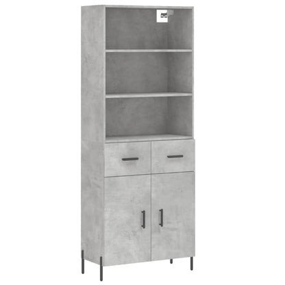 Credenza Grigio Cemento 69,5x34x180 cm in Legno Multistrato - homemem39