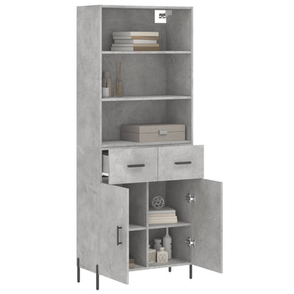 Credenza Grigio Cemento 69,5x34x180 cm in Legno Multistrato - homemem39