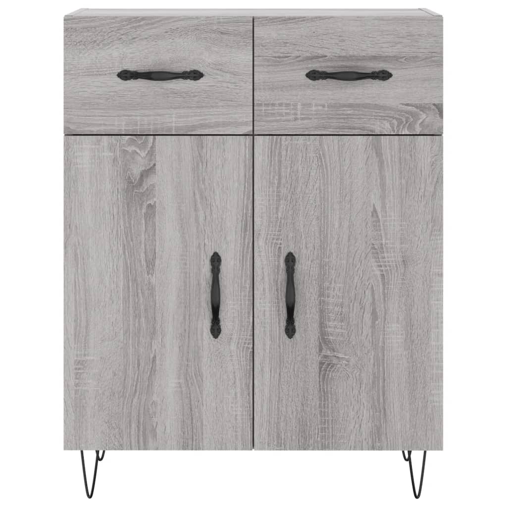 Credenza Grigio Sonoma 69,5x34x180 cm in Legno Multistrato - homemem39