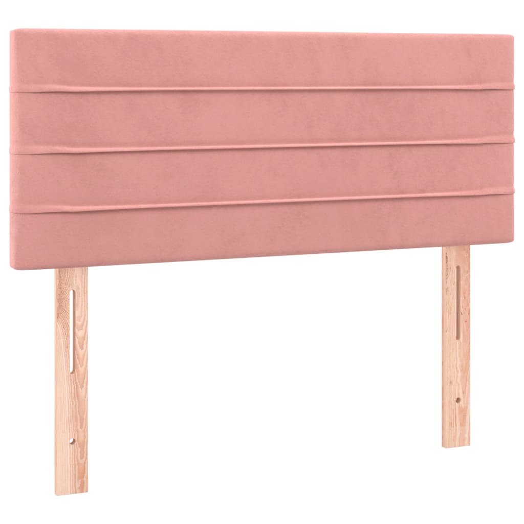 Giroletto a Molle con Materasso Rosa 120x200 cm in Velluto