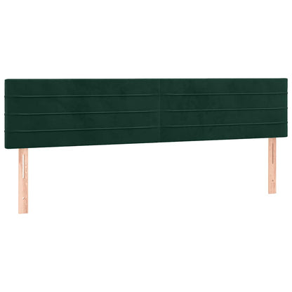 Giroletto a Molle con Materasso Verde Scuro 160x200 cm Velluto