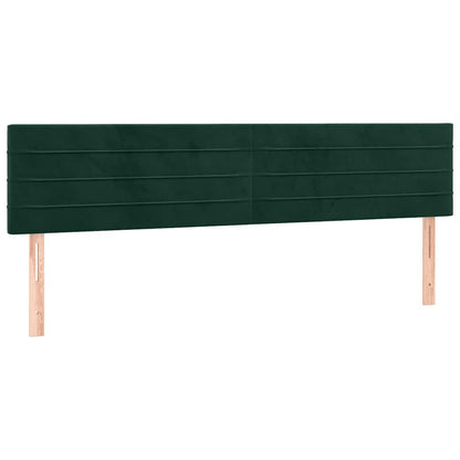 Giroletto a Molle con Materasso Verde Scuro 180x200 cm Velluto