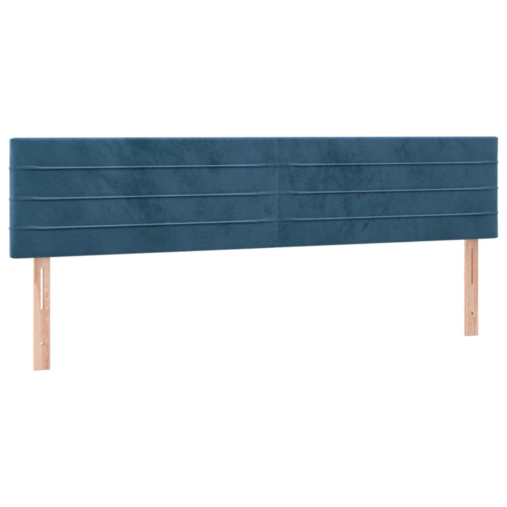 Giroletto a Molle con Materasso Blu Scuro 180x200 cm in Velluto