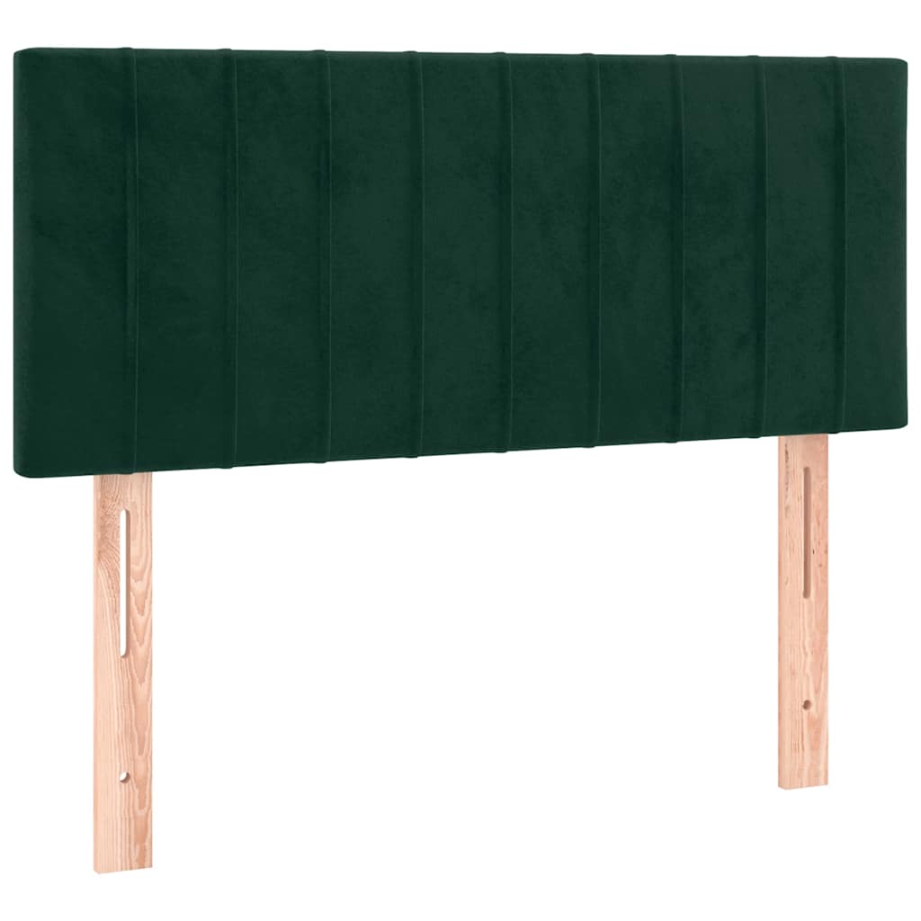 Giroletto a Molle con Materasso Verde Scuro 80x200 cm Velluto
