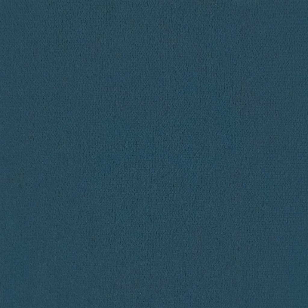 Giroletto a Molle con Materasso Blu Scuro 100x200 cm in Velluto