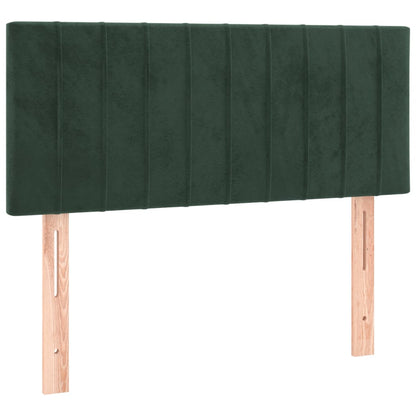 Giroletto a Molle con Materasso Verde Scuro 120x200 cm Velluto