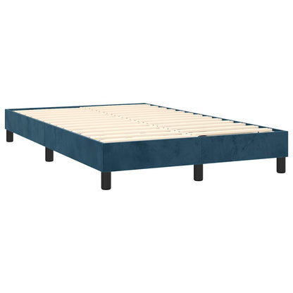 Giroletto a Molle con Materasso Blu Scuro 120x200 cm in Velluto | homemem39