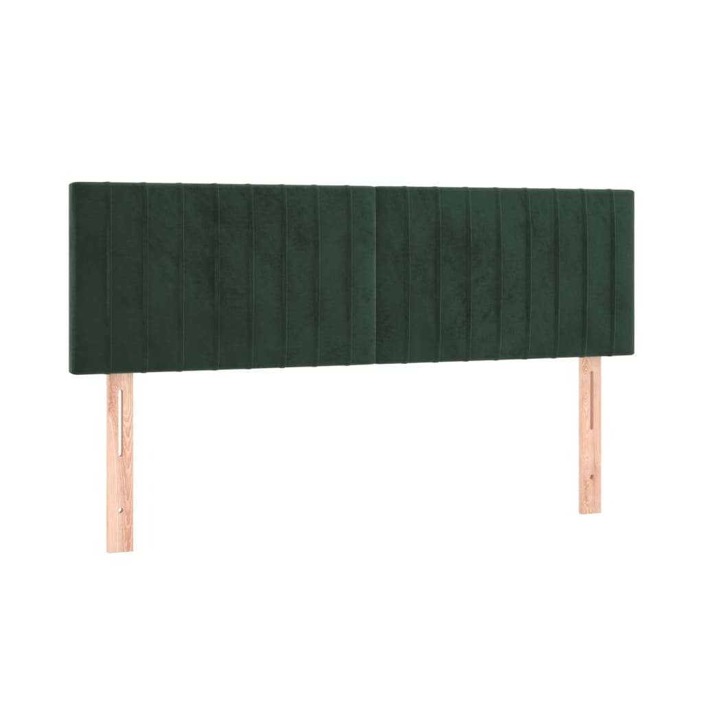 Giroletto a Molle con Materasso Verde Scuro 140x190 cm Velluto - homemem39